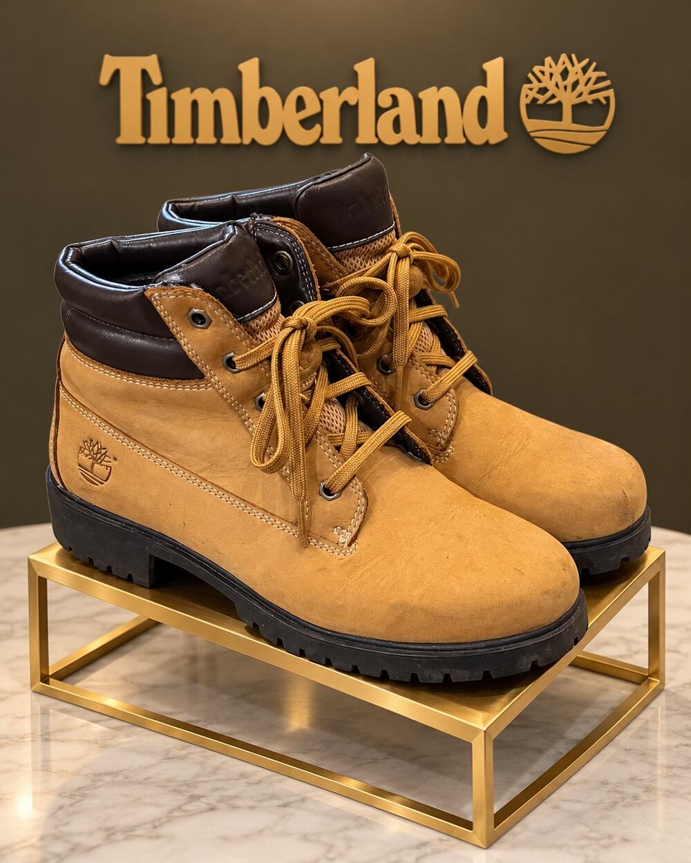 Timberland Donna Waterproof Wheat Nubuck Leather Boots Women’s 6M 23682